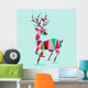 Modern Geometric Triangle Reindeer Wall Decal