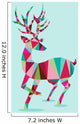 Modern Geometric Triangle Reindeer Wall Decal