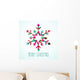 Modern Geometric Triangle Christmas Winter Snowflake Wall Decal