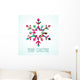 Modern Geometric Triangle Christmas Winter Snowflake Wall Decal