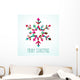 Modern Geometric Triangle Christmas Winter Snowflake Wall Decal