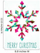 Modern Geometric Triangle Christmas Winter Snowflake Wall Decal