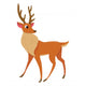 Cartoon Reindeer Wall Decal