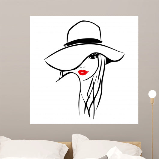 Vector Ink Line Art Wall Decal