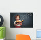 Little Girl with Glasses Wall Decal