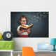 Little Girl with Glasses Wall Decal