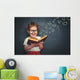 Little Girl with Glasses Wall Decal