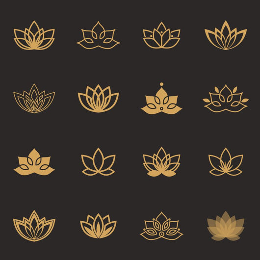 Lotus Symbol Icons Vector Wall Decal