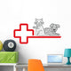 Hund Katze2504a Wall Decal