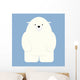 Illustration Polar Bear Standing Wall Decal