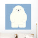 Illustration Polar Bear Standing Wall Decal