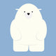Illustration Polar Bear Standing Wall Decal