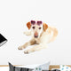 Cute Dog with Sunglasses Wall Decal