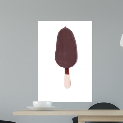 Chocolate Ice Cream Wall Decal shown on a wall