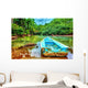 Old Boat Tropical River Wall Decal
