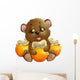 Bear Eats Honey Wall Decal