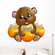 Bear Eats Honey Wall Decal