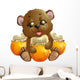 Bear Eats Honey Wall Decal