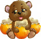 Bear Eats Honey Wall Decal