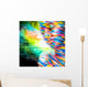Portrait of the bright beautiful girl with art colorful make-up Wall Mural