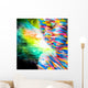 Portrait of the bright beautiful girl with art colorful make-up Wall Mural