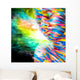 Portrait of the bright beautiful girl with art colorful make-up Wall Mural