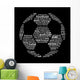 Football Text Collage Wall Decal