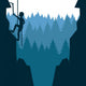 Mountain Climbing Wall Decal