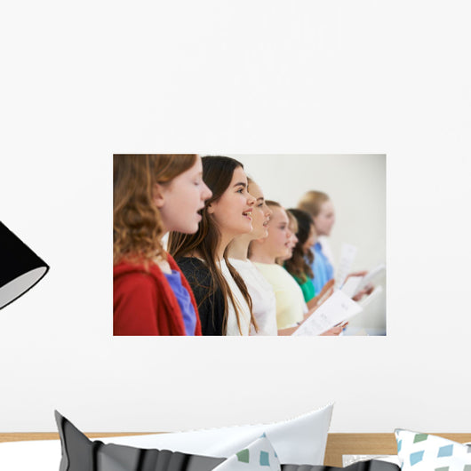 Group School Children Singing Wall Decal