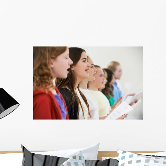 Group School Children Singing Wall Decal