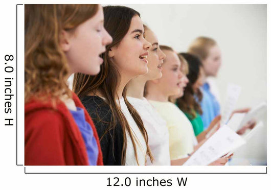 Group School Children Singing Wall Decal