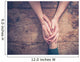 Man and woman holding hands at a table Wall Mural