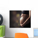 Pregnant Woman Touching Her Wall Decal