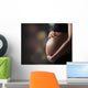 Pregnant Woman Touching Her Wall Decal