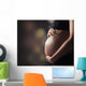 Pregnant Woman Touching Her Wall Decal