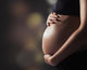 Pregnant Woman Touching Her Wall Decal
