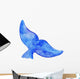 Whale Tail Blue Wall Decal