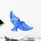 Whale Tail Blue Wall Decal