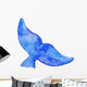 Whale Tail Blue Wall Decal