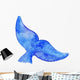 Whale Tail Blue Wall Decal