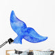 Whale Tail Blue Wall Decal