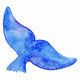 Whale Tail Blue Wall Decal