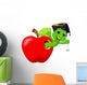 Worm Red Apple Was Wall Decal