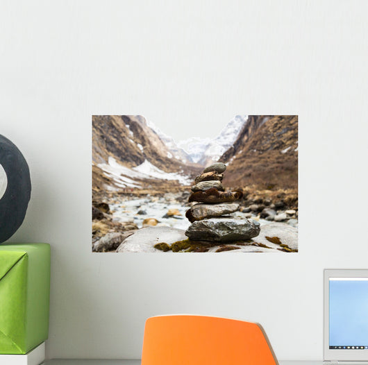 Zen Rock Arrangement along Wall Decal