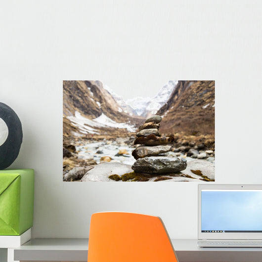 Zen Rock Arrangement along Wall Decal