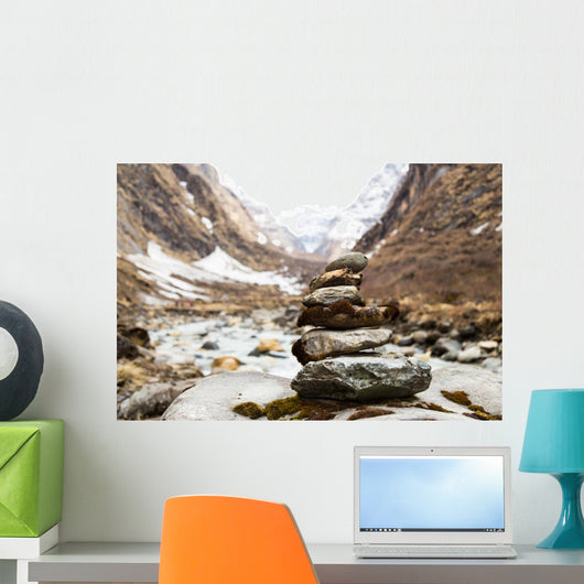 Zen Rock Arrangement along Wall Decal