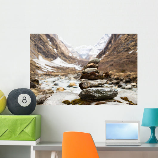 Zen Rock Arrangement along Wall Decal