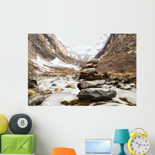 Zen Rock Arrangement along Wall Decal