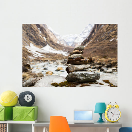 Zen Rock Arrangement along Wall Decal