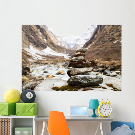 Zen Rock Arrangement along Wall Decal